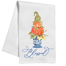 Load image into Gallery viewer, Blue Pumpkin Bow Towel
